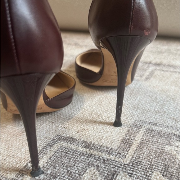 Jimmy Choo Lucy Mauve D'Orsay Leather Pumps Stiletto Heels EU 38.5 - Picture 4 of 7